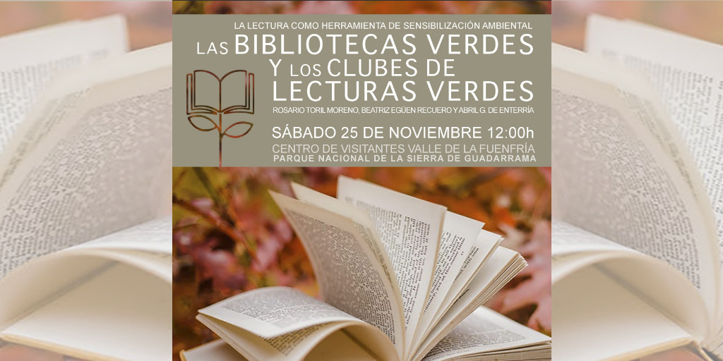 Cartel de las Bibliotecas Verdes de la Sierra de Guadarrama.